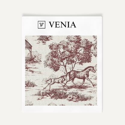 Redwood Château Cheval upholstery fabric swatch by Venia Home