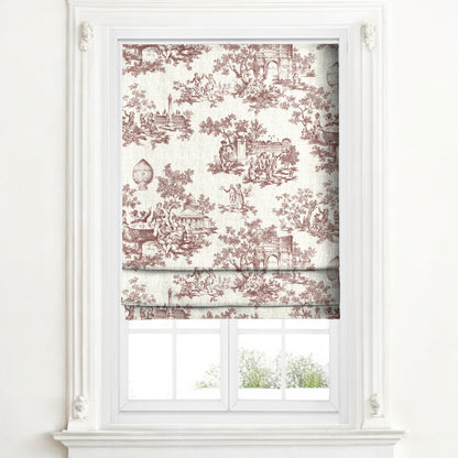 Redwood classic French toile fabric as blinds