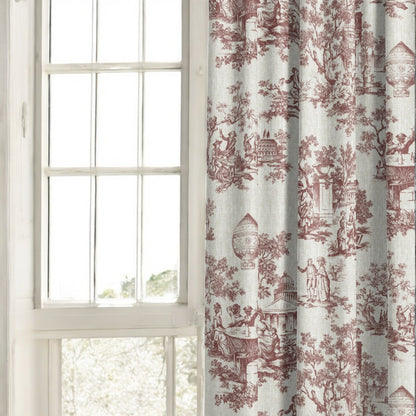 Redwood classic French toile fabric as curtain