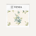 Aqua climbing rose upholstery fabric swatch by Venia Home