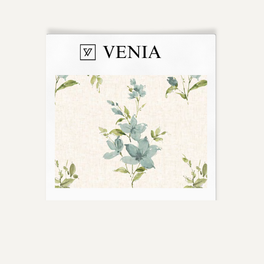 Climbing Rose Fabric – Aqua
