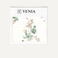 Green climbing rose upholstery fabric swatch by Venia Home