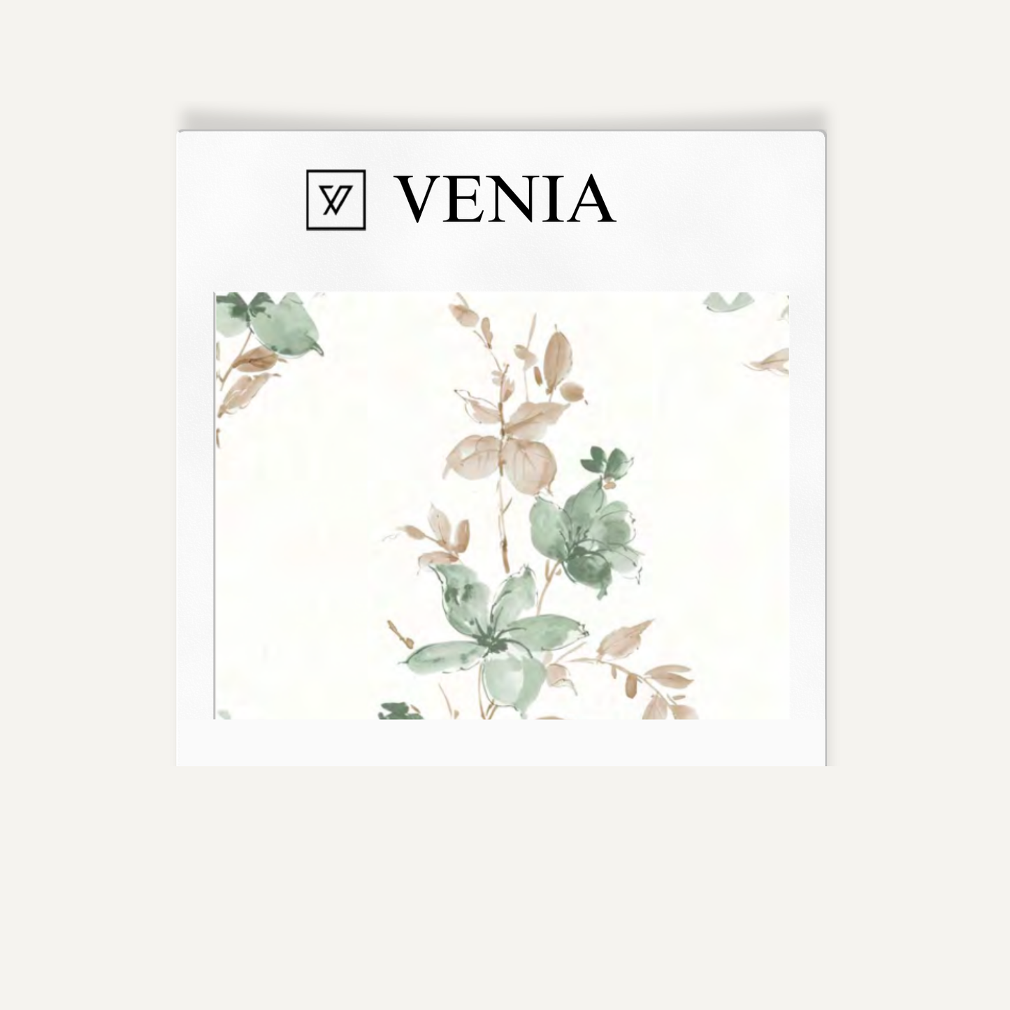Green climbing rose upholstery fabric swatch by Venia Home