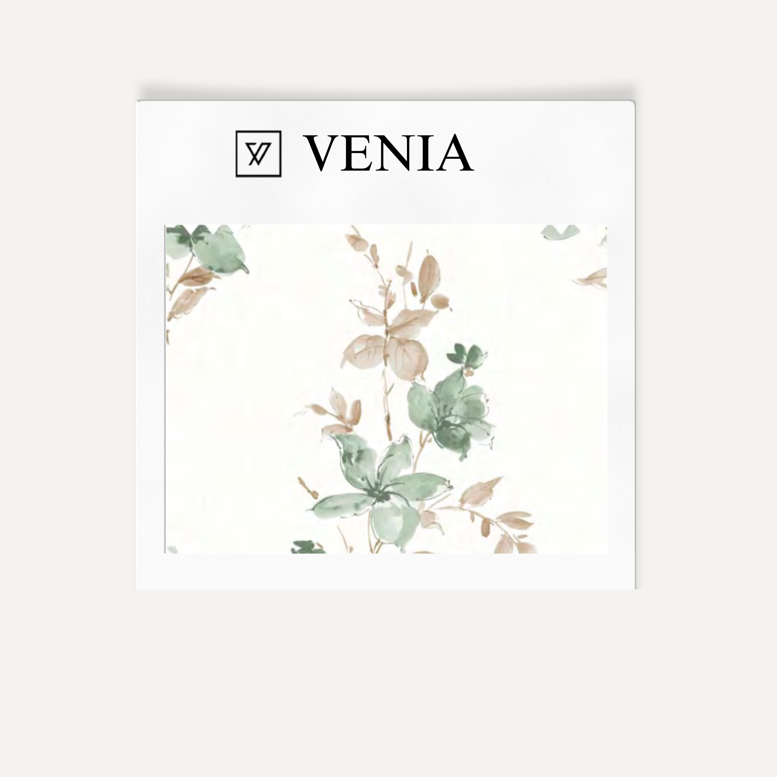 Green climbing rose upholstery fabric swatch by Venia Home