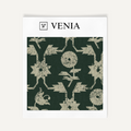 Green contemporary canvas upholstery fabric swatch by Venia Home