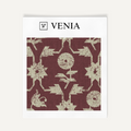 Maroon contemporary canvas upholstery fabric swatch by Venia Home