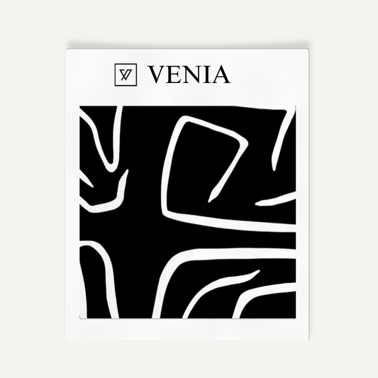 Black contour velvet upholstery fabric swatch by Venia Home