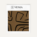 Coffee contour velvet upholstery fabric swatch by Venia Home