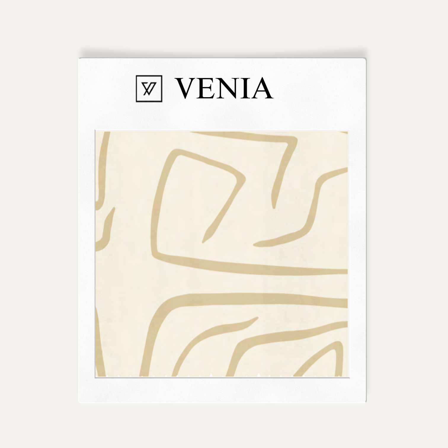 Cream contour velvet upholstery fabric swatch by Venia Home