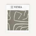 Grey contour velvet upholstery fabric swatch by Venia Home