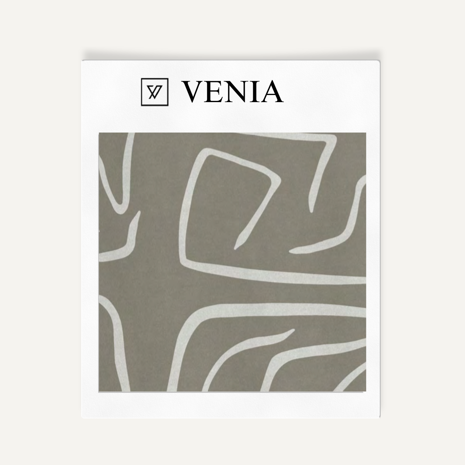Grey contour velvet upholstery fabric swatch by Venia Home