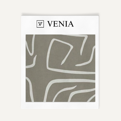 Grey contour velvet upholstery fabric swatch by Venia Home