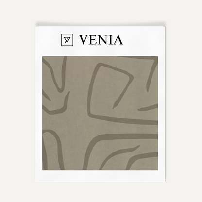 Mushroom contour velvet upholstery fabric swatch by Venia Home