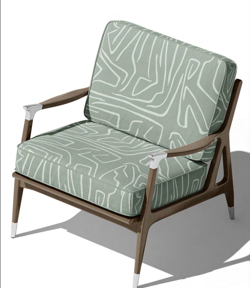 Close-up detail of sage contour velvet fabric
