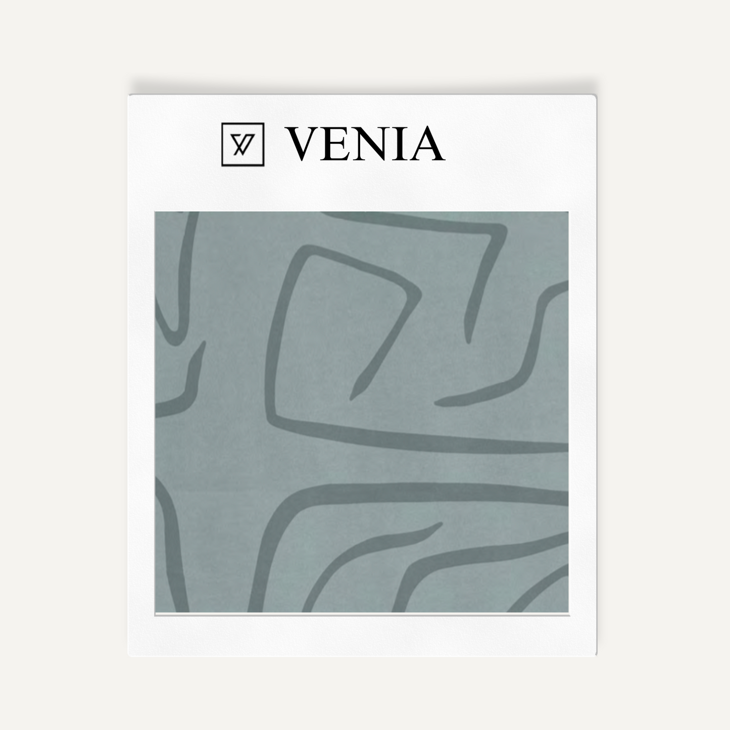 Stone blue contour velvet upholstery fabric swatch by Venia Home