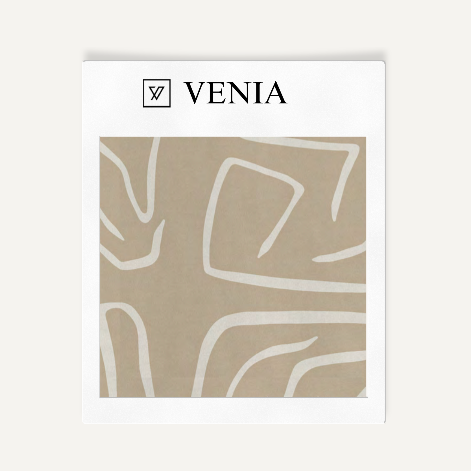 Taupe contour velvet upholstery fabric swatch by Venia Home