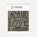 Warm grey contour velvet upholstery fabric swatch by Venia Home
