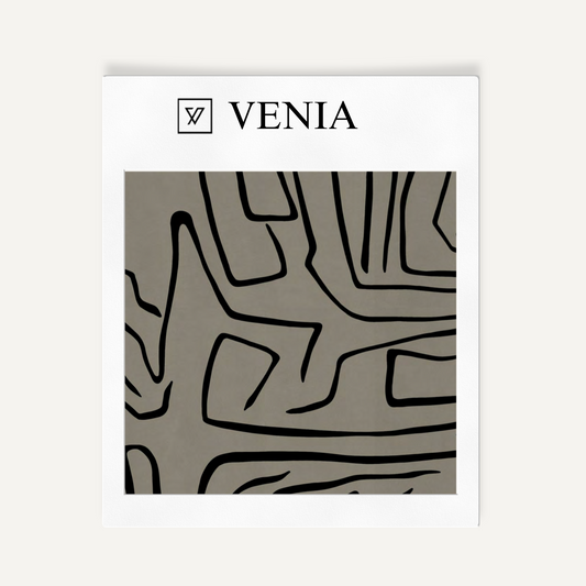 Warm grey contour velvet upholstery fabric swatch by Venia Home