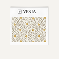 Yellow and grey cottage vine upholstery fabric swatch by Venia Home