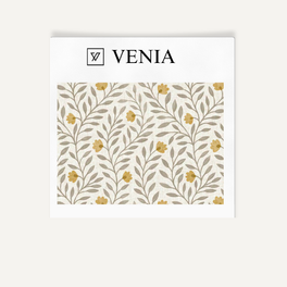 Cottage Vine Fabric – Yellow & Grey