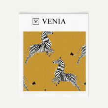 Dancing Zebra Fabric - Yellow