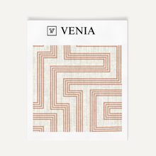 Deco Maze Fabric III - Ivory with Blush Pink detail