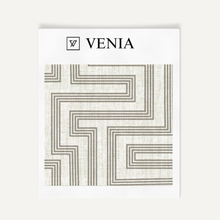 Deco Maze Fabric III - Ivory with Greige detail