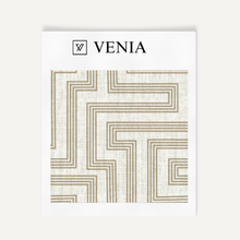 Deco Maze Fabric III - Ivory with Sand detail