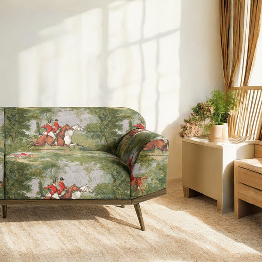 Derby Day fabric on upholstered chair