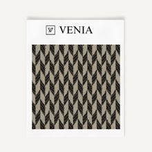 Diamond Crest Fabric - Taupe with Black detail
