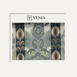 Echoes of Ikat Fabric - Indigo