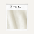Ivory Elva linen sheer fabric swatch by Venia Home