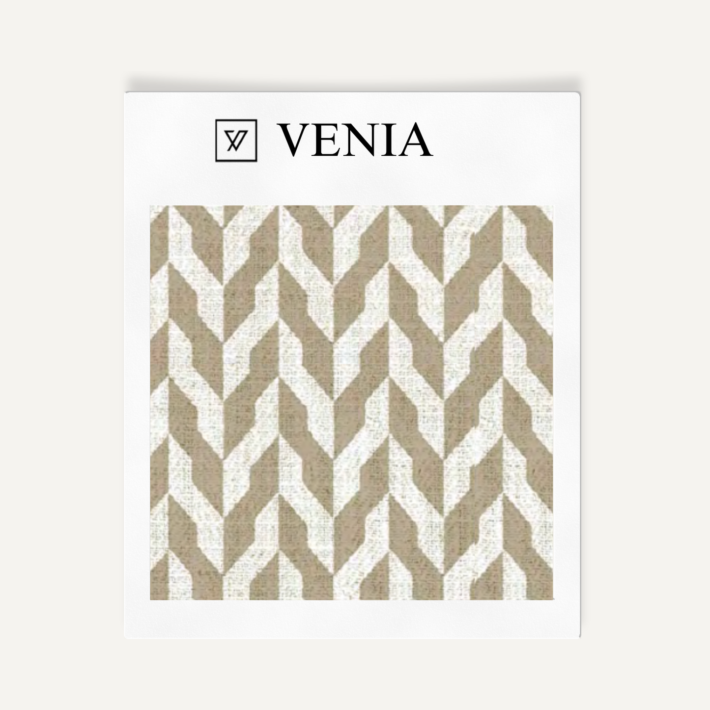 Beige entwine upholstery fabric swatch by Venia Home