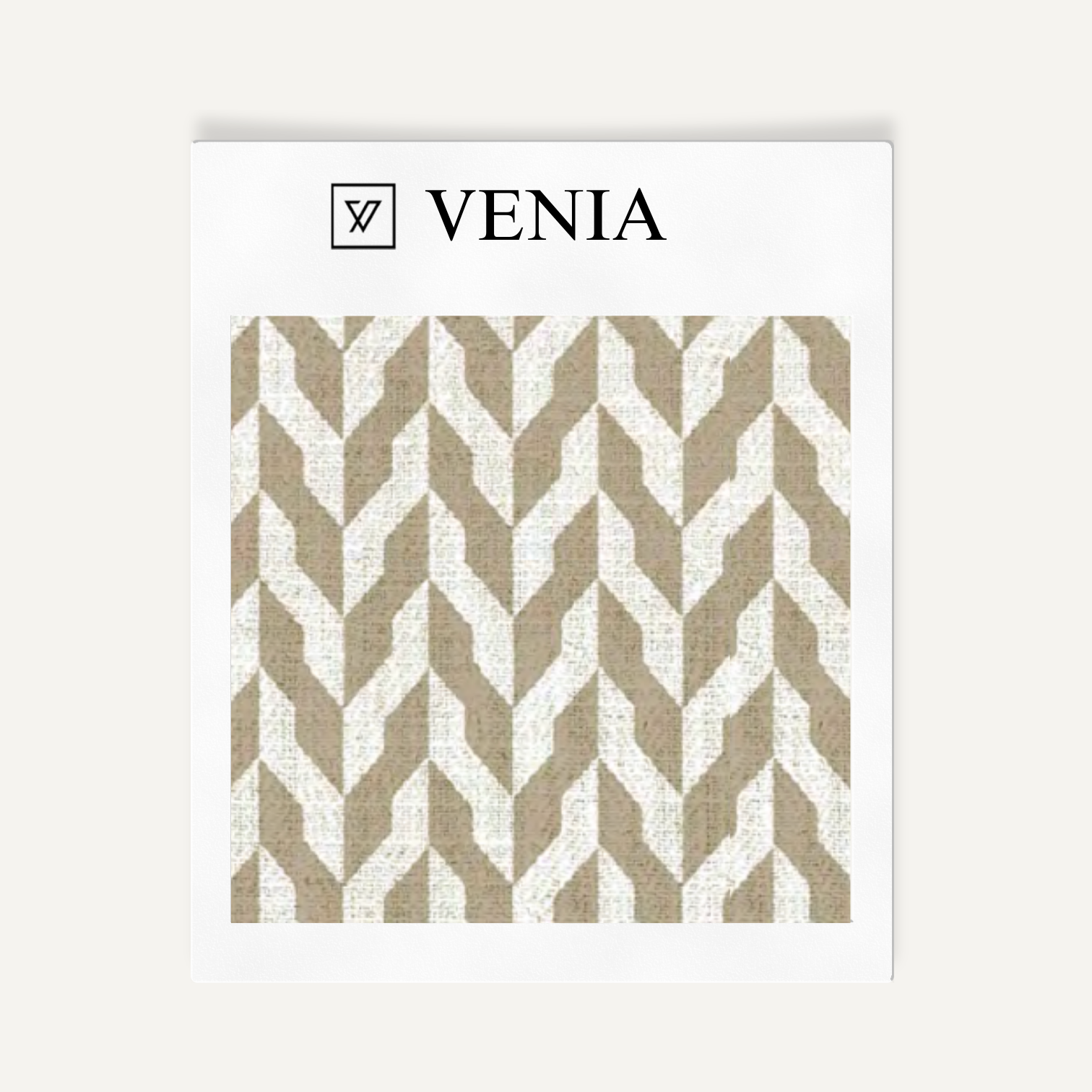 Beige entwine upholstery fabric swatch by Venia Home