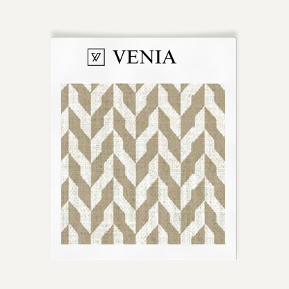 Beige entwine upholstery fabric swatch by Venia Home