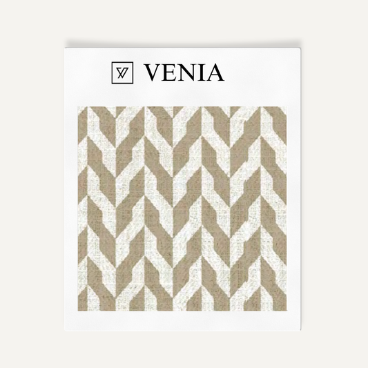 Beige entwine upholstery fabric swatch by Venia Home