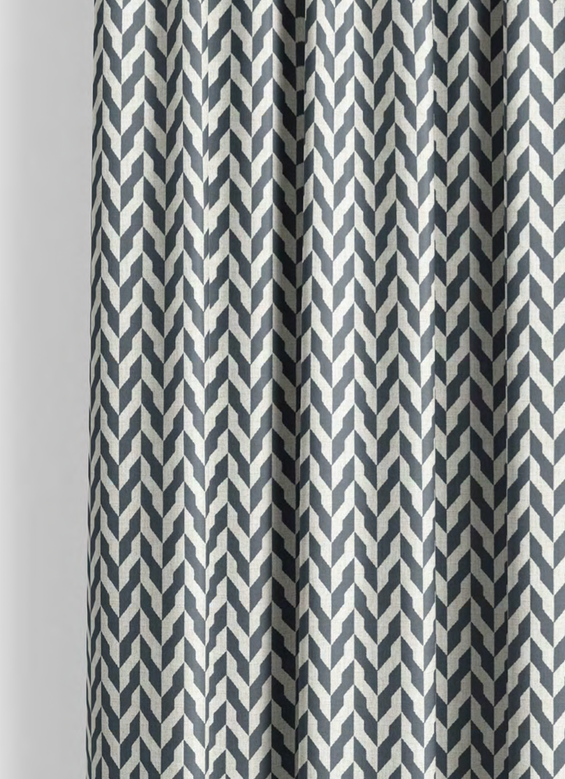 Close-up detail of blue entwine fabric