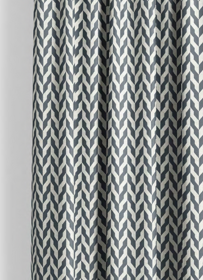 Close-up detail of blue entwine fabric