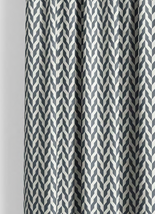Close-up detail of blue entwine fabric