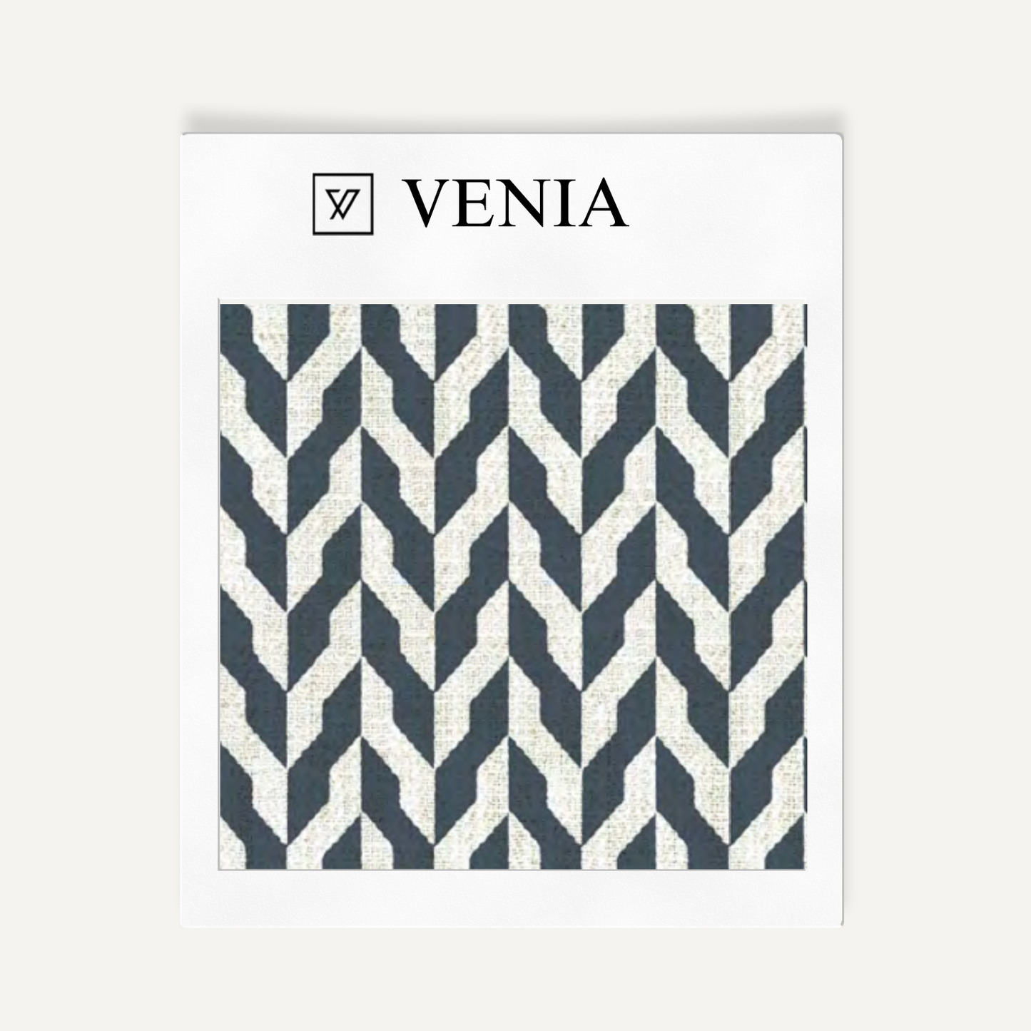 Blue entwine upholstery fabric swatch by Venia Home
