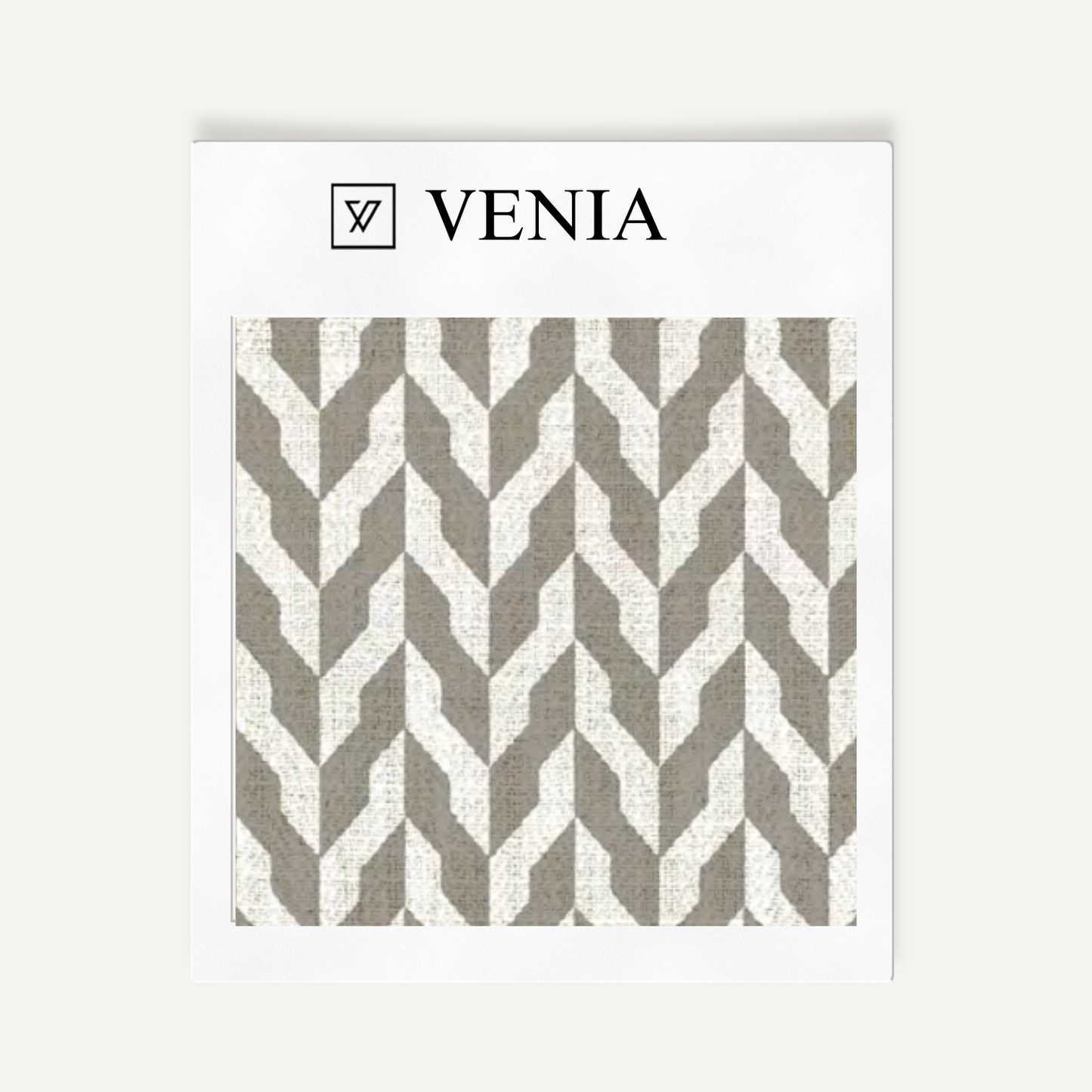 Grey entwine upholstery fabric swatch by Venia Home