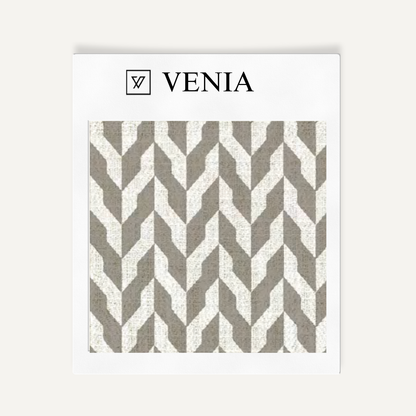 Grey entwine upholstery fabric swatch by Venia Home