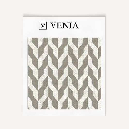 Grey entwine upholstery fabric swatch by Venia Home
