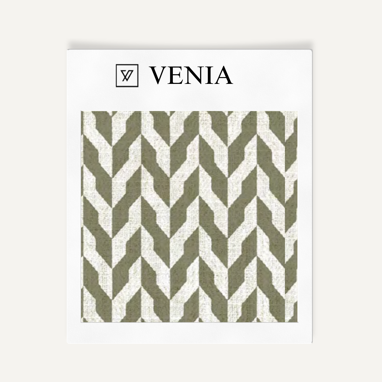 Olive entwine upholstery fabric swatch by Venia Home