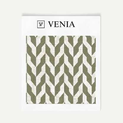 Olive entwine upholstery fabric swatch by Venia Home