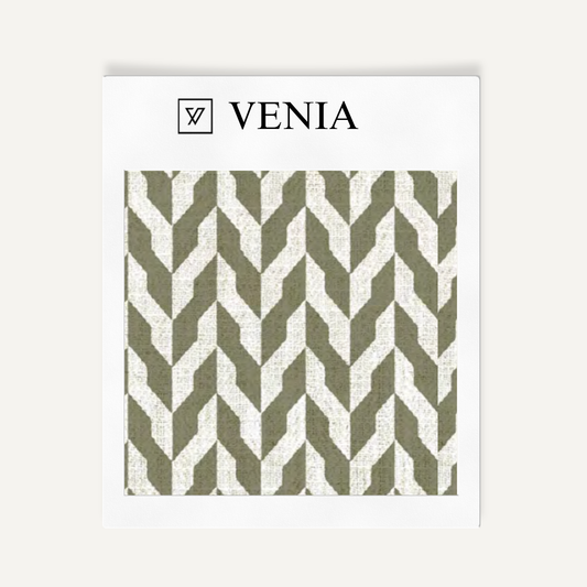 Olive entwine upholstery fabric swatch by Venia Home