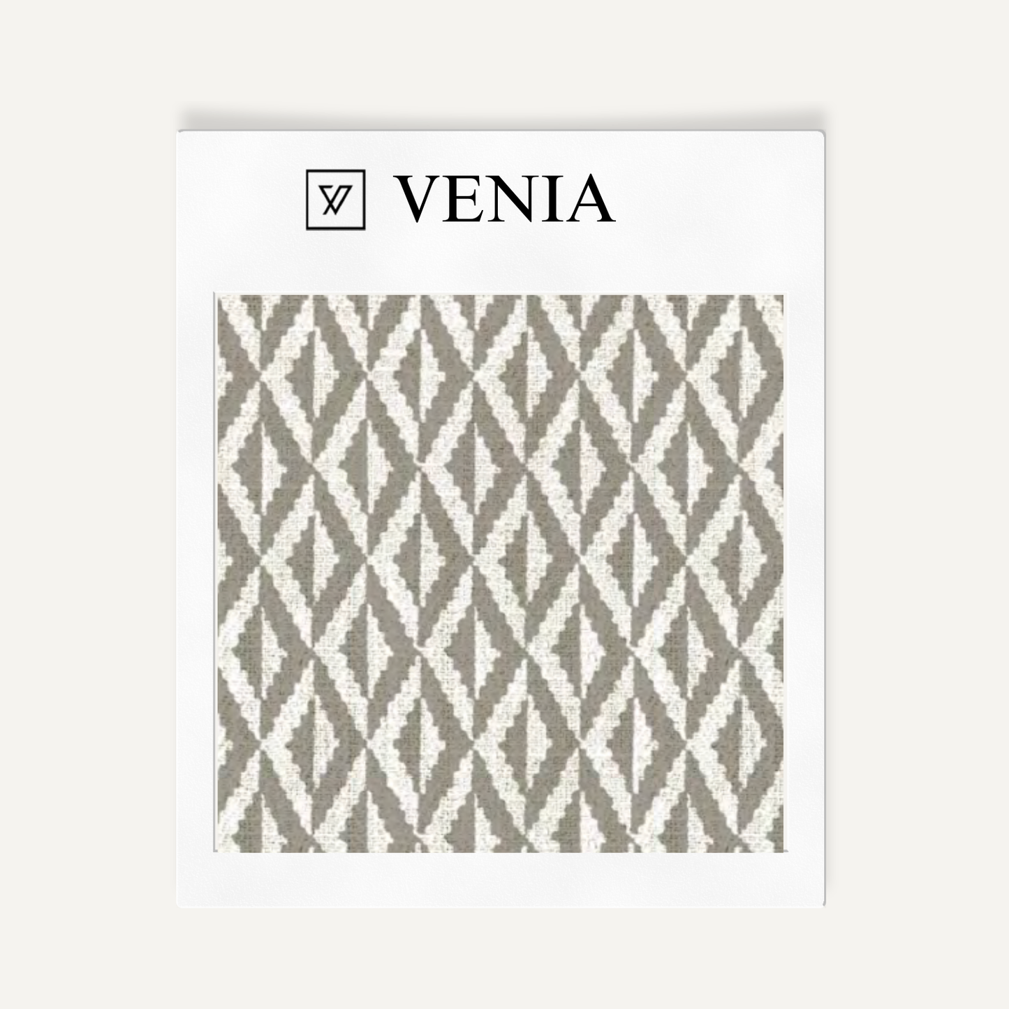 Grey facet diamond upholstery fabric swatch by Venia Home