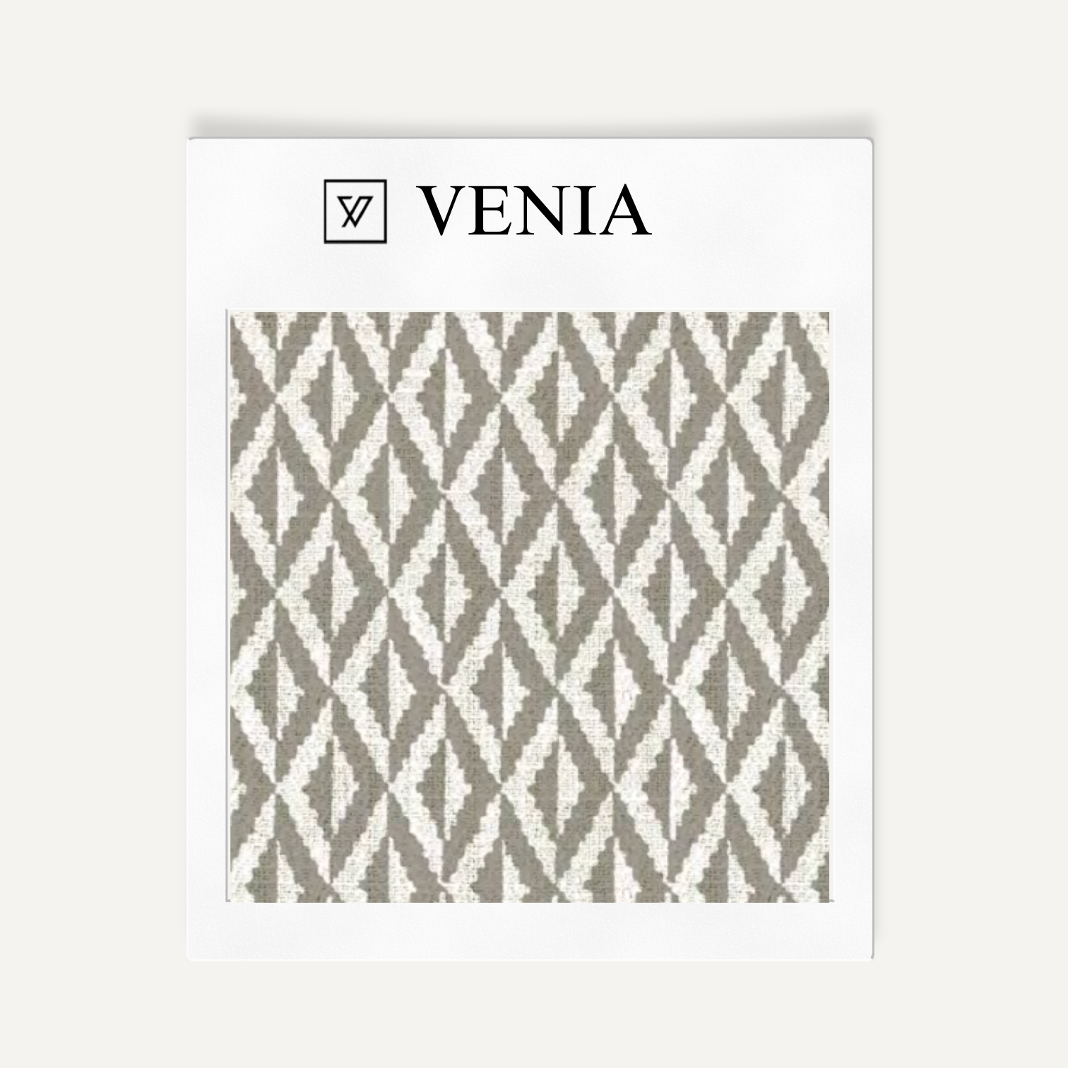 Grey facet diamond upholstery fabric swatch by Venia Home