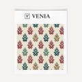 Festive ikat upholstery fabric swatch by Venia Home