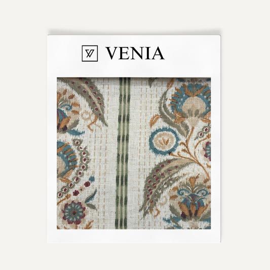 Floral odyssey fabric II upholstery swatch by Venia Home